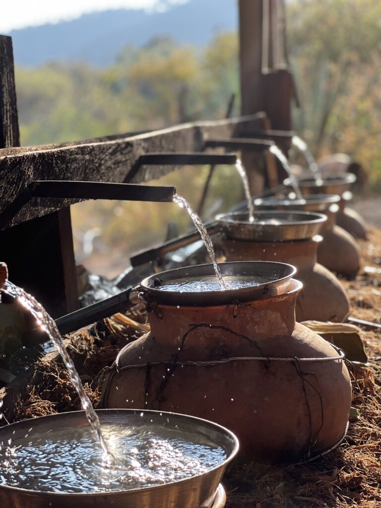 Traditional clay pot distillation in Oaxaca